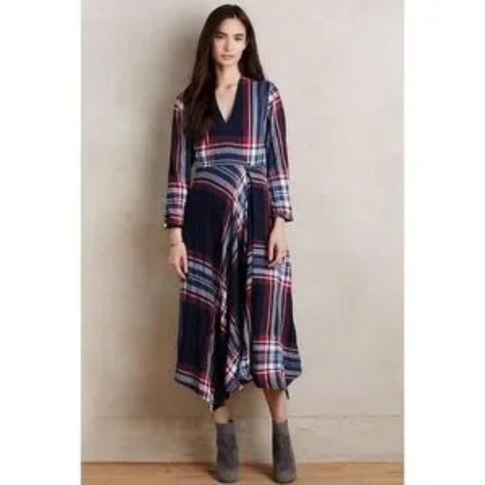 Anthropologie Isabella Sinclair Plaid Dress